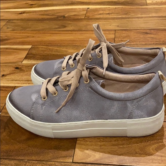 J/Slides NYC metallic silver platform sneaker 7.5 - Picture 2 of 7